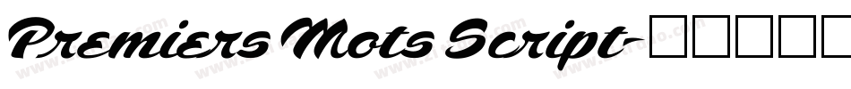Premiers Mots Script字体转换